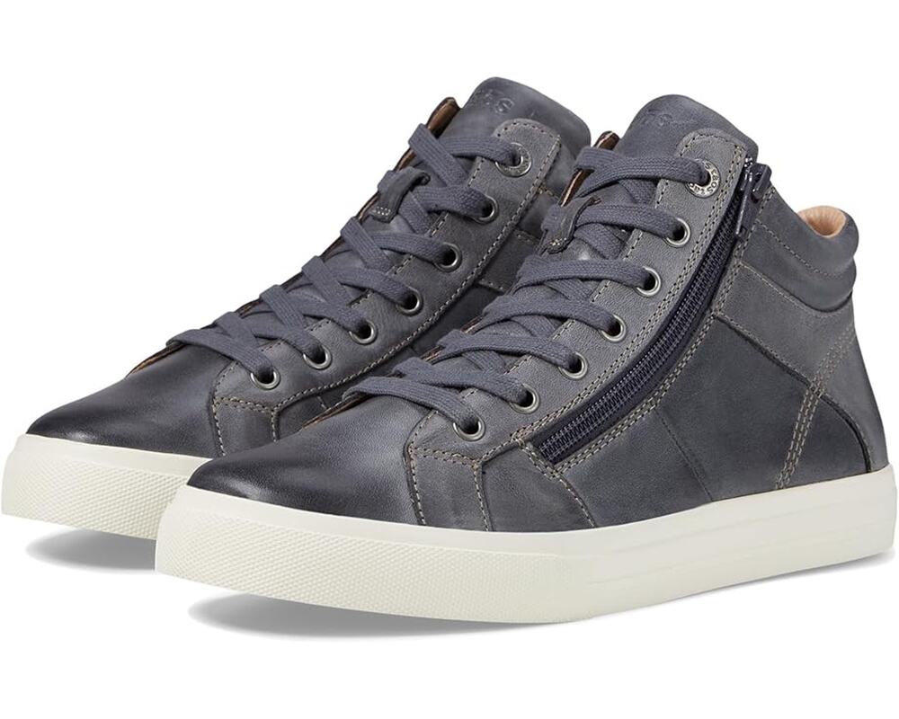 Taos Footwear Womens Winner High Top Sneakers Size 7.5 M Grey Leather NIB